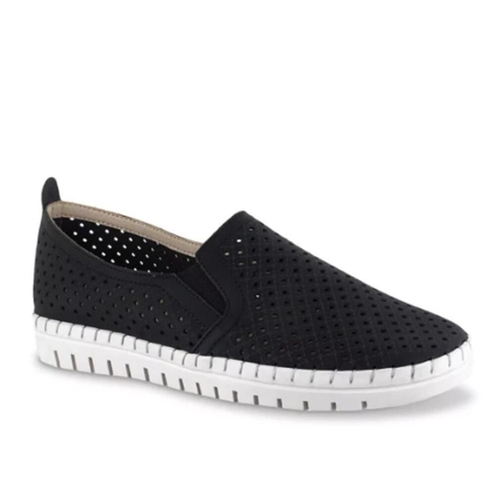 Easy Street Women's Fresh Slip On Sneaker Black size 8.5